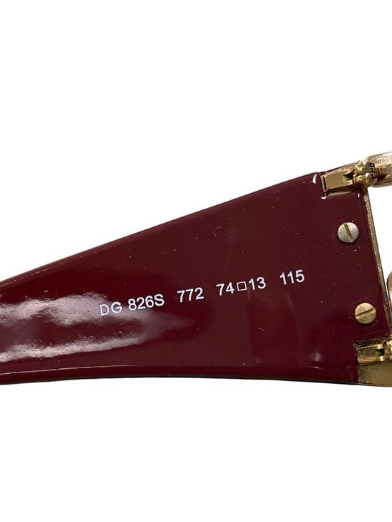Dolce & Gabbana DG Rimless Sunglasses Black Bordeaux Eyewear D&G main image 10